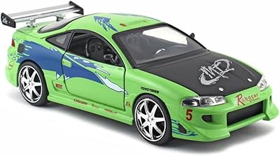 Voiture moulée sous pression fast and furious brian mitsubishi eclipse, échelle 1:24, jouet