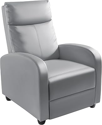 Fauteuil à bascule rembourré en cuir pu homal pour salon, fauteuil inclinable simple