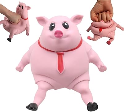Jouet d'évent de décompression de cochon jouets à presser de cochon rose mignon