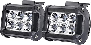 Bebesky 2 pièces bande lumineuse de voiture 18w 6000k éclairage de poche