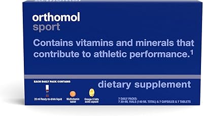 Flacon orthomol sport, supplément de nutrition sportive, boost 7 jours, vitamines a, b