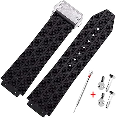Bracelet de montre en caoutchouc 19 mm 21 25 mm avec outil