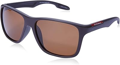 Lunettes de soleil carrées vinci pour unisexe - vfs0006-57-15-135 mm, marron, 135 mm