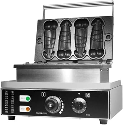 Gaufrier électrique commercial 4 pièces, contrôleur de température et de temps antiadhésif