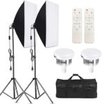 Kit d'éclairage badum softbox, kit de boîte d'éclairage continu à intensité variable