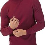 Pull à manches longues décontracté thermique tricoté à col rond pour hommes