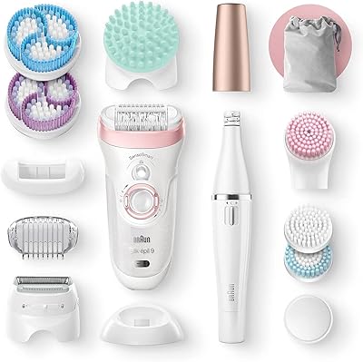 Braun silk-épil beauty set 9 9/995 bs épilateur sec et humide avec 11