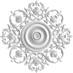 Lampe de plafond au design floral bohème, médaillon de 37,5 pouces, non peint