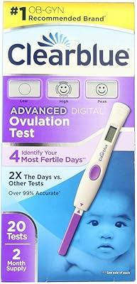 Test d'ovulation numérique avancé clearblue 20 pièces pour les quatre jours de fertilité