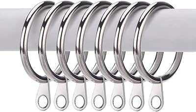 Almekaquz 20pcs 32mm anneaux de rideau, crochets de rideau en métal, anneaux