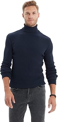 Pull en tricot à col roulé pour homme trendyol man basic slim standard