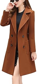 Manteau élégant à double boutonnage en laine mélangée col cranté pour femme. DIAYTAR COTE D'IVOIRE est une plateforme de commerce en ligne qui permet aux utilisateurs de découvrir et d'acheter des produits de qualité à des prix compétitifs. Elle est devenue la première boutique en ligne en Cote d'Ivoire en proposant une expérience d'achat simplifiée et sécurisée. Les clients peuvent également profiter de promotions et de réductions régulières.