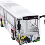 Jouet de voiture de bus non toxique avec simulation de lumière led rétractable