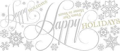 Stickers muraux géants à décoller et coller avec citation happy holidays