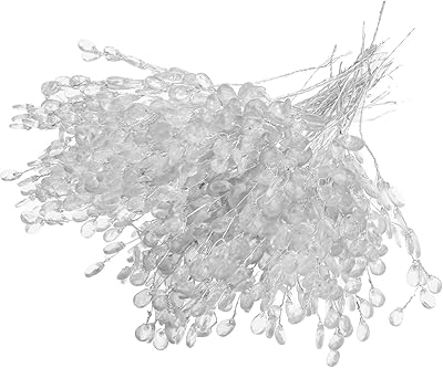 50pcs branches de bourgeons de cristal artificiels pour mariages décoration de la maison