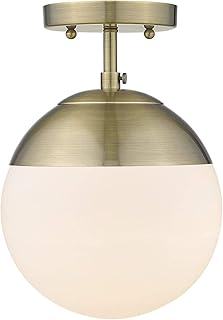 Golden lighting 3218-sf ab dixon semi-plat - humide, laiton antique