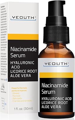 Sérum facial jeunesse à la niacinamide avec acide hyaluronique extrait de thé vert