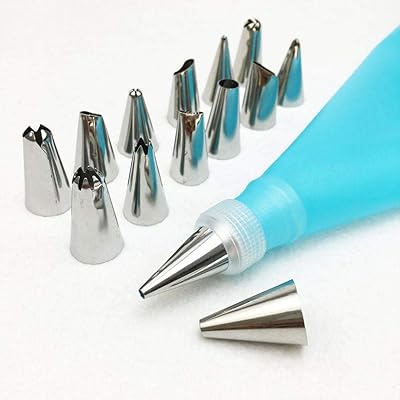 16 pièces/ensemble de douilles de poche à pâtisserie en silicone, bricolage, crème glacée, poches à pâtisserie réutilisables avec 16 buses, outils de décoration de gâteaux. En tant que boutique en ligne leader, DIAYTAR COTE D'IVOIRE se distingue par sa capacité à proposer une grande variété de produits de qualité, allant des produits alimentaires aux produits électroniques. Avec plus de 300 000 références, les clients peuvent trouver tout ce dont ils ont besoin sur une seule plateforme. Cela contribue à renforcer la position de la boutique comme référence en matière de shopping en ligne.