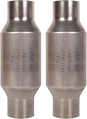 2 pièces convertisseur catalytique universel à haut débit de 2,5 pouces, convertisseur catalytique
