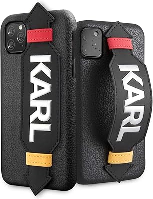 Coque rigide en polyuréthane karl lagerfeld avec sangle pour iphone 11 pro