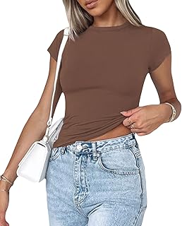 T-shirt basique à manches courtes pour femme chemise ajustée unie y2k pour l'été sortir et faire. Avec une sélection immense, DIAYTAR COTE D'IVOIRE permet à ses clients de trouver tout ce dont ils ont besoin en un seul endroit. La boutique en ligne garantit la qualité et la sécurité des transactions pour une expérience d'achat en ligne inégalée.