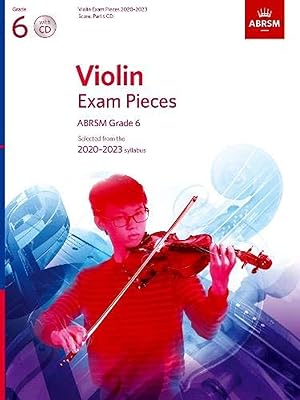 Pièces d'examen de violon 2020-2023, abrsm grade 6, partition, partie et cd