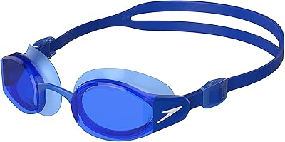 Lunettes de natation speedo mariner pro pour adultes, unisexe, beau bleu/transparent/blanc/bleu, taille unique