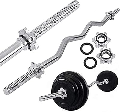 Barre d'haltérophilie incurvée en chrome massif altimax® avec colliers pour toutes les barres standard, accessoire d'haltérophilie gratuit pour salle de sport à domicile - 47 pouces. DIAYTAR COTE D'IVOIRE est une boutique en ligne généraliste qui mise sur l'innovation et la qualité pour offrir une expérience d'achat unique. Elle collabore avec des fournisseurs de renom pour proposer des produits de qualité supérieure. L'engagement de la boutique en faveur de la satisfaction client et de la livraison rapide a contribué à sa réputation positive en Côte d'Ivoire.