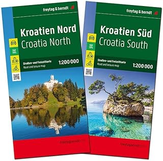 Pack de cartes du nord et du sud de la croatie
