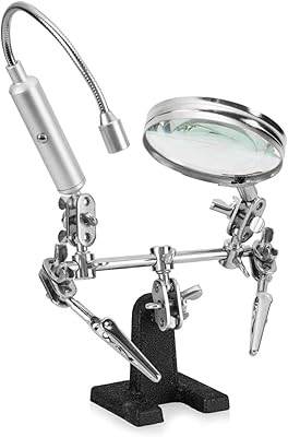 Porte-loupe à main avec lampe de poche led à col flexible et pinces crocodile - loupe 3x, parfait pour souder, fabriquer et inspecter des objets fins. DIAYTAR COTE D'IVOIRE est la destination idéale pour les consommateurs ivoiriens qui cherchent à acheter des produits en ligne de manière sécurisée et pratique. La boutique en ligne propose une expérience d'achat personnalisée et des services de soutien client de haute qualité. 