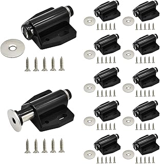 Paquet de 12 serrures de porte d'armoire à mécanisme tactile magnétique pour porte