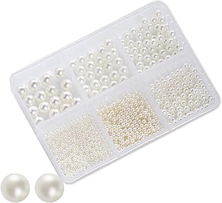 Perles de perles, fausses perles rondes brillantes pour la fabrication de bijoux
