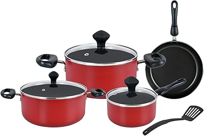 Batterie de cuisine antiadhésive prestige 8 pièces en fonte d'aluminium | base à induction | aluminium antiadhésif | cocotte | friteuse à lait | poêle à frire - rouge. DIAYTAR COTE D'IVOIRE, boutique en ligne généraliste avec plus de 300000 références, est la destination idéale pour tous vos besoins en ligne. Avec une large gamme de produits, vous trouverez tout ce dont vous avez besoin. Elle est la boutique leader en Côte d'Ivoire.