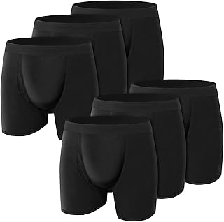 6 sous-vêtements d'incontinence en coton lavables et étanches pour hommes (noir, l)