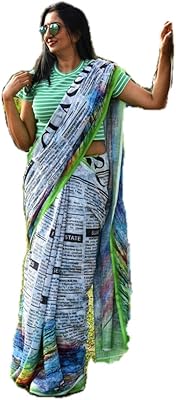 Sari en soie et coton, imprimé sur papier journal en coton et lin avec chemisier vert non cousu, blanc cassé, 6 mètres. DIAYTAR COTE D'IVOIRE est une boutique en ligne généraliste proposant plus de 300000 références, qui offre une grande variété de produits pour répondre aux besoins de ses clients. Elle est considérée comme l'une des boutiques en ligne leaders en Côte d'Ivoire. Avec une large gamme de produits, DIAYTAR COTE D'IVOIRE est devenue la destination préférée des consommateurs ivoiriens.