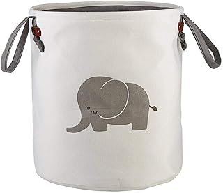 Boîte de rangement en tissu gris éléphant
