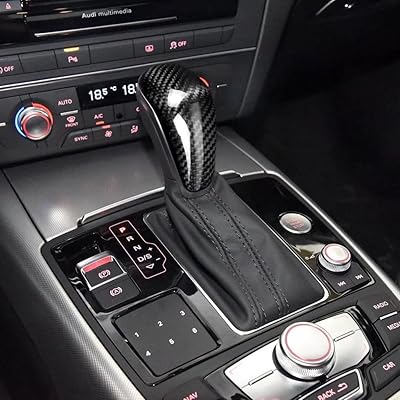 Accessoires intérieurs en fiber de carbone véritable, bouton de changement de commande centrale