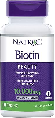 Les comprimés de beauté natrol biotin favorisent la santé des cheveux, de la peau