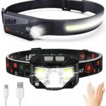 Lampe frontale messagerin, lampe frontale led rechargeable super lumineuse de 1 100 lumens