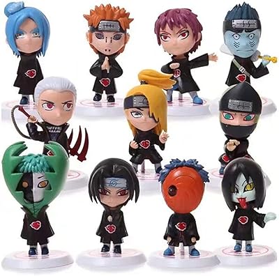 Mini modèle élégant de naruto, ensemble de 11 figurines d'action