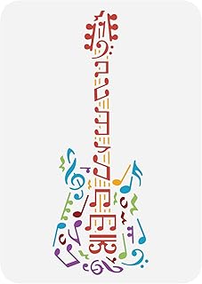 Pochoir de guitare benecreat, pochoirs de dessin de notes de musique pour peindre
