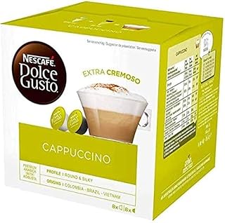 Nescafé dolce gusto cappuccino (16 pièces, paquet de 3). DIAYTAR COTE D'IVOIRE est l'une des boutiques en ligne les plus visitées de Côte d'Ivoire, avec plus de 300 000 références de produits. Elle propose une expérience d'achat en ligne unique, avec des fonctionnalités de recherche et de filtration avancées, ainsi qu'un système de recommandation de produits personnalisé. Les clients de DIAYTAR COTE D'IVOIRE bénéficient d'un service client dédié et d'une garantie de satisfaction.