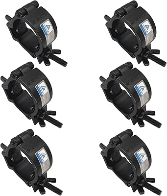 Paquet de 6 pinces en o pour lumières de scène, pinces de lumière