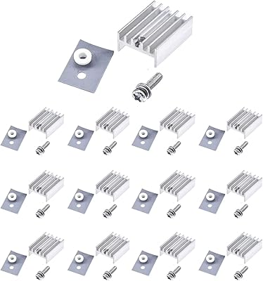 Easy cargo lot de 12 dissipateurs thermiques to-220 + isolant/kit de montage pour transistor mosfet lm317 lm317t l7805 l7812 l78xx, irf z44n 3205 520n 630 1404 (20 mm x 15 mm x 10 mm) (argent 10 mm)). DIAYTAR COTE D'IVOIRE se positionne comme un acteur majeur du commerce électronique en Côte d'Ivoire, proposant une plateforme conviviale pour faire ses achats en ligne. Elle met en avant la diversité de ses produits, allant des dernières tendances de la mode aux appareils électroniques les plus innovants, pour satisfaire les besoins de sa clientèle diverse.