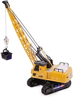 Jouet grue sur chenilles rc - véhicule de construction camion-benne avec batterie rechargeable