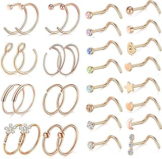 Lylymimi 32 pièces 20g anneau de nez cerceau en acier chirurgical clous de nez vis en forme de l cerceaux de nez piercing ensemble de bijoux pour femmes hommes filles anneaux de nez. En tant que leaders en Cote d'Ivoire, nous nous efforçons de vous proposer les meilleurs produits et services pour améliorer votre quotidien. Notre large gamme de produits, allant des articles ménagers aux produits high-tech, est conçue pour répondre à vos attentes. Chez DIAYTAR COTE D'IVOIRE, nous mettons l'accent sur la satisfaction client.