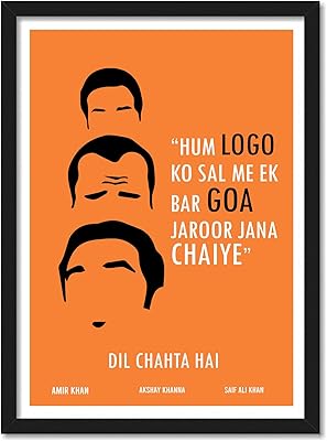 Affiche d'art encadrée en plexiglas good hope dil chatta hai
