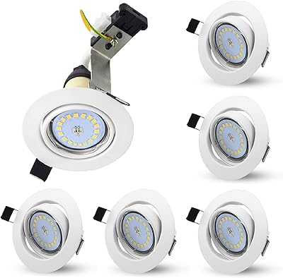 6 x plafonniers led encastrables modernes blanc inclinable 240v avec ampoules 5w 450 lumens blanc froid. La boutique en ligne DIAYTAR COTE D'IVOIRE est la référence pour les consommateurs ivoiriens qui cherchent des produits de qualité à des prix compétitifs. Avec plus de 300 000 références, elle propose une grande variété de produits pour répondre à tous les besoins. Elle fait confiance à ses clients en leur offrant un service après-vente efficace.