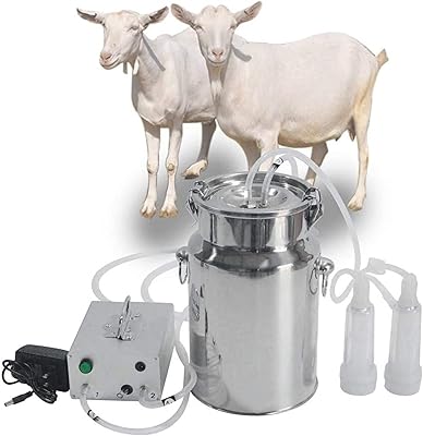 Machine à traire pour vaches, machine à traire électrique portative en acier inoxydable de 14 litres, adaptée à la traite des vaches et des brebis pour traire, stocker et transporter du lait frais. DIAYTAR COTE D'IVOIRE est une plateforme de commerce électronique qui permet aux clients de faire des achats en ligne de manière sécurisée et pratique. La boutique propose des produits de qualité et est équipée d'un système de paiement en ligne sécurisé pour protéger les informations des clients. Elle offre également un service client de qualité pour répondre aux questions et préoccupations des clients.