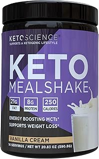 Suppléments cétogènes keto science vanilla nutritional shake riche en msm et en protéines